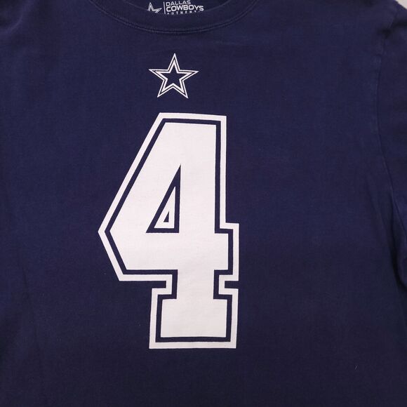 Dallas Cowboys #4 Prescott Casual Graphic T-Shirt Adult Mens Size S Blue - Picture 4 of 11